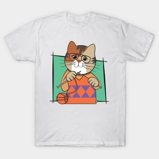 Knitting Calico Kitty T-Shirt